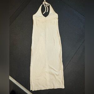Old Navy Cream Backless Dress